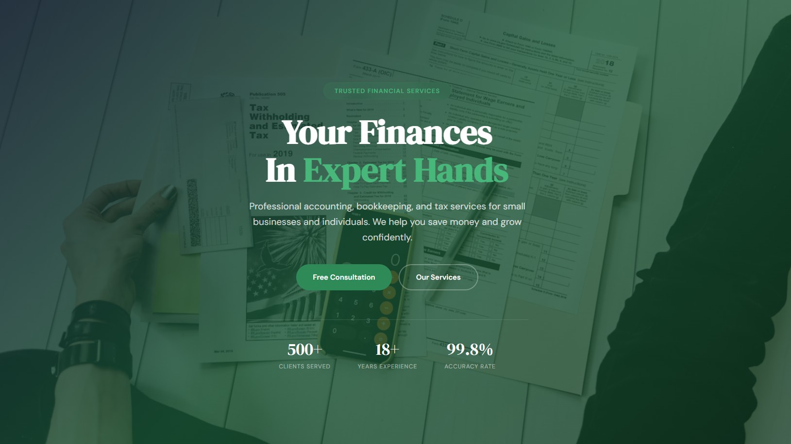 Accounting Firm website template